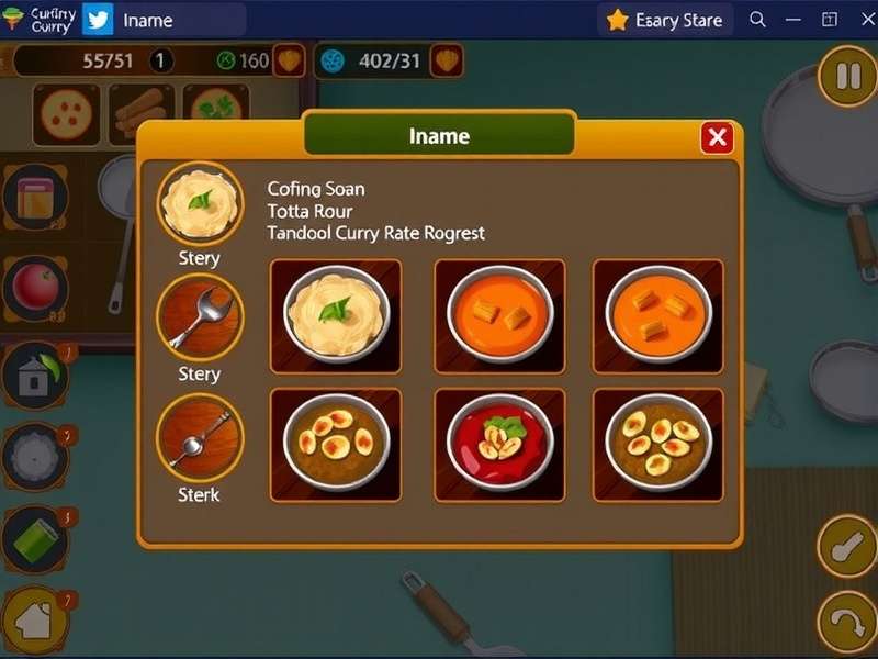 Tandoori Curry Odyssey Cooking Interface